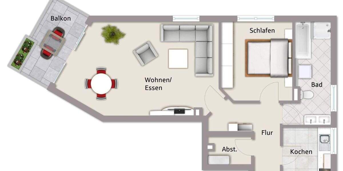 Etagenwohnung Zirndorf - 2 Zimmer, 68 m&sup2;, 244.000&euro; | Angebot:25671102