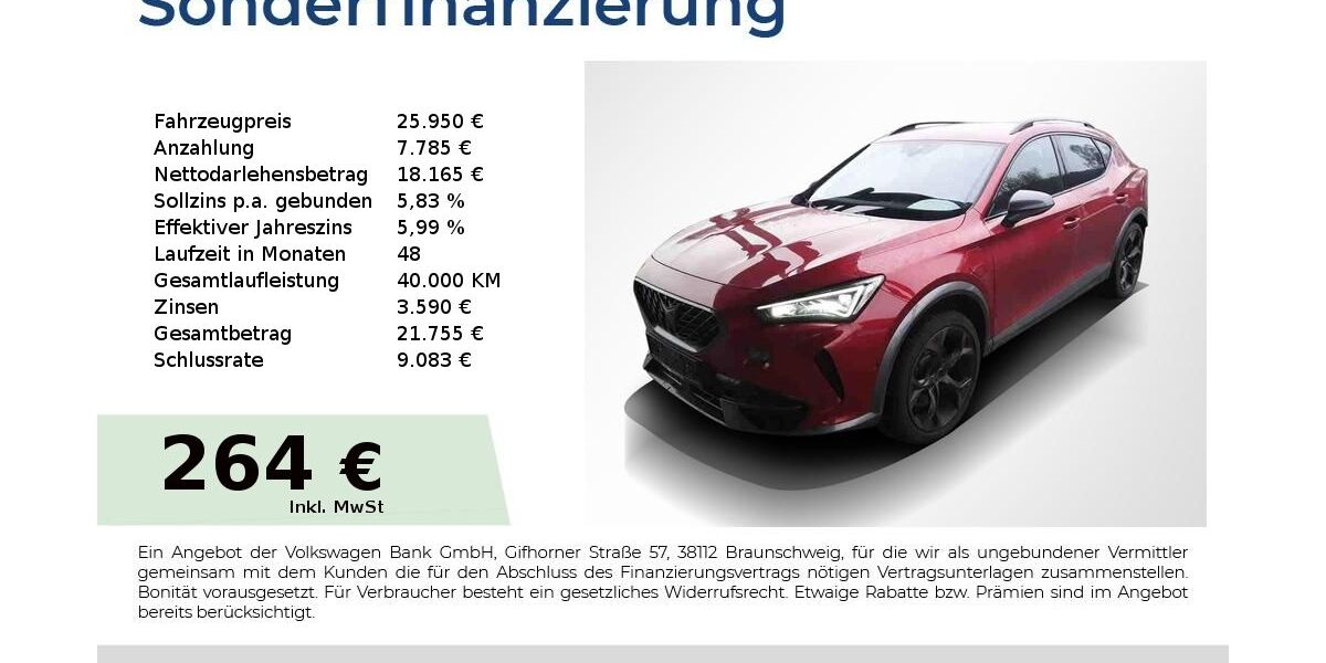 Cupra Formentor 39.350 km 25.950 &euro; Nürnberg 90431