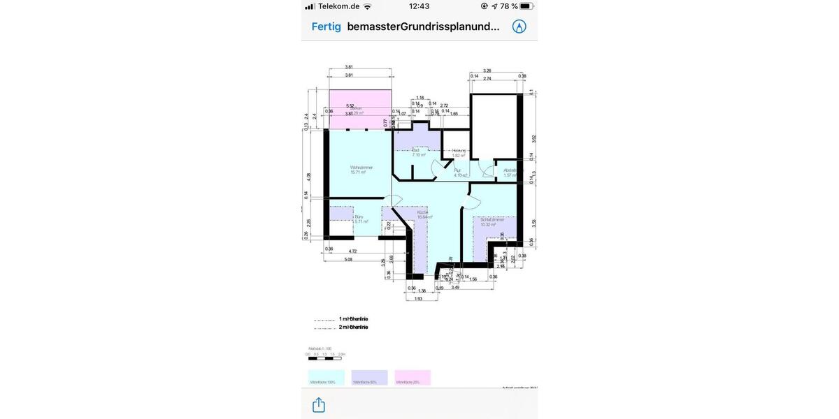 Dachgeschoßwohnung Nürnberg Hasenbuck - 3 Zimmer, 65 m&sup2;, 1.200&euro; | Angebot:26544452
