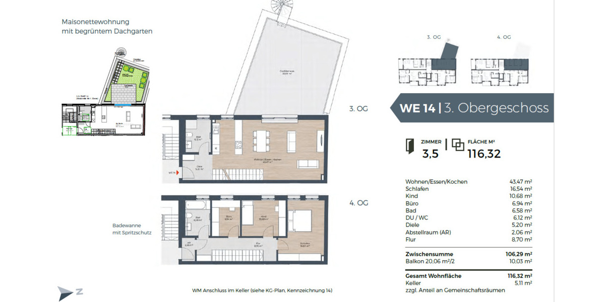 Etagenwohnung Nürnberg St Leonhard - 3 Zimmer, 116 m&sup2;, 689.750&euro; | Angebot:26628759