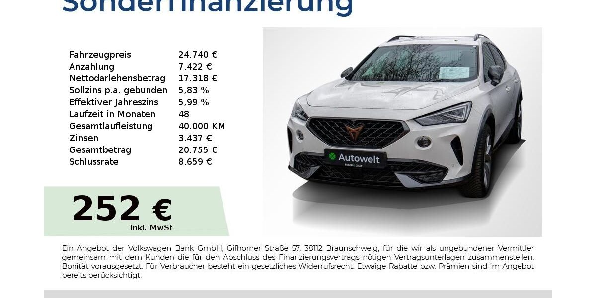 Cupra Formentor 18.950 km 24.740 &euro; Nürnberg 90431