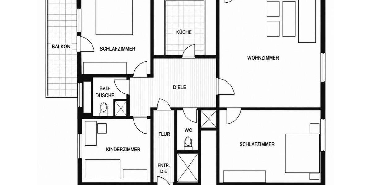 Etagenwohnung Nürnberg Buchenbühl - 4 Zimmer, 94 m&sup2;, 335.900&euro; | Angebot:26977860