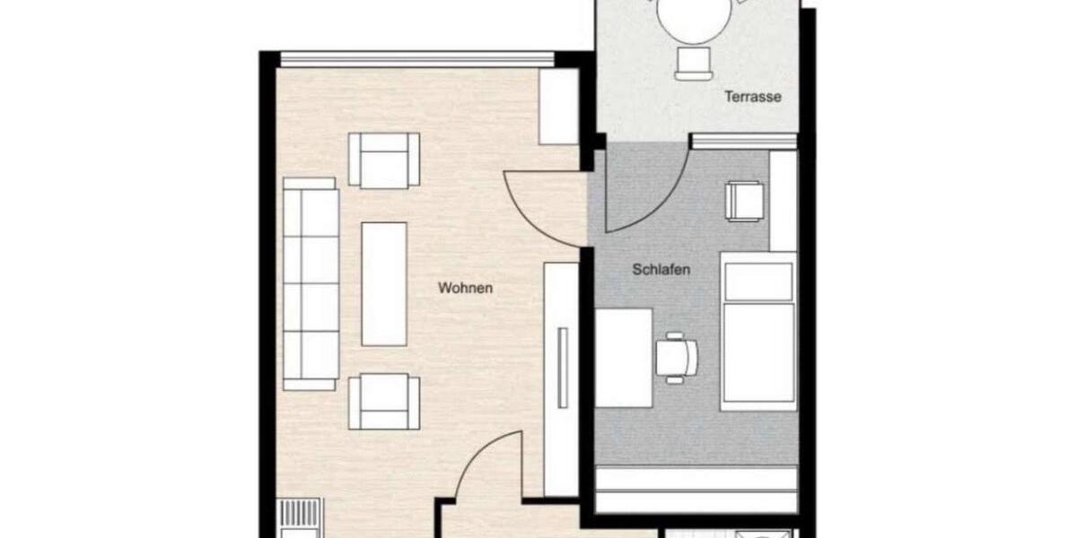 Erdgeschoßwohnung Erlangen Alterlangen - 2 Zimmer, 49 m&sup2;, 850&euro; | Angebot:27589986
