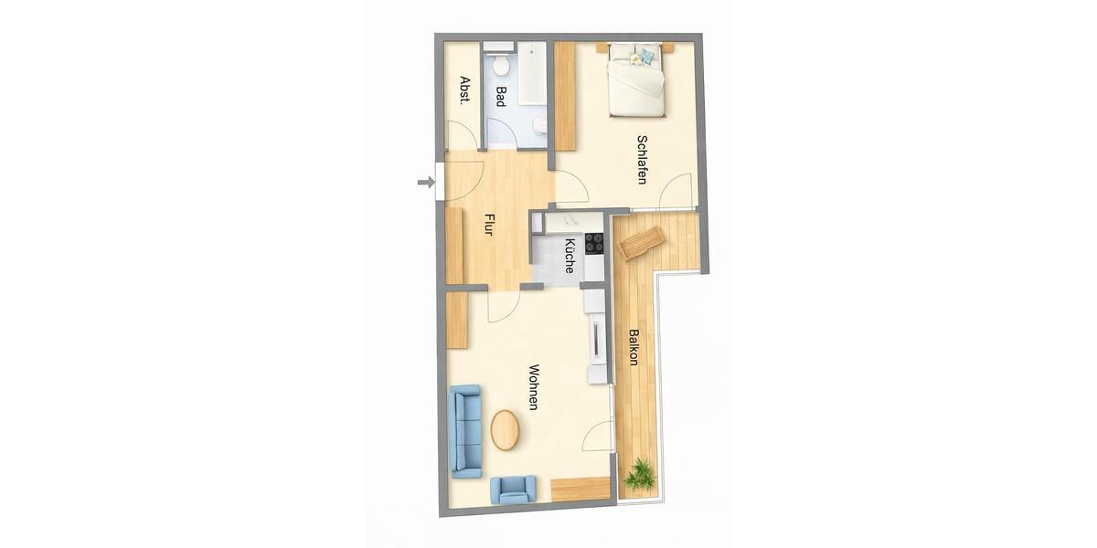 Etagenwohnung Herzogenaurach - 2.5 Zimmer, 64 m&sup2;, 820&euro; | Angebot:25964491