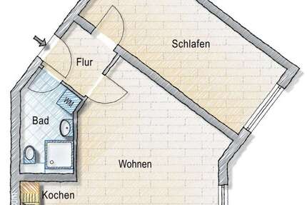 Wohnung Fürth Südstadt - 2 Zimmer, 51 m&sup2;, 164.500&euro; | Angebot:23832981