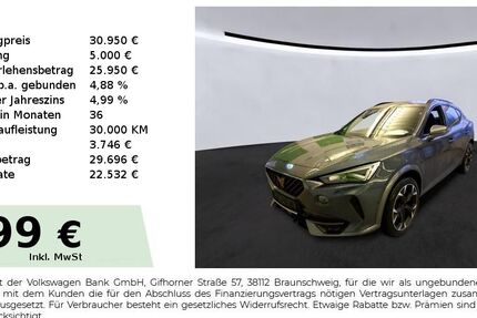 Cupra Formentor 11.550 km 30.950 &euro; Lauf an der Pegnitz 91207