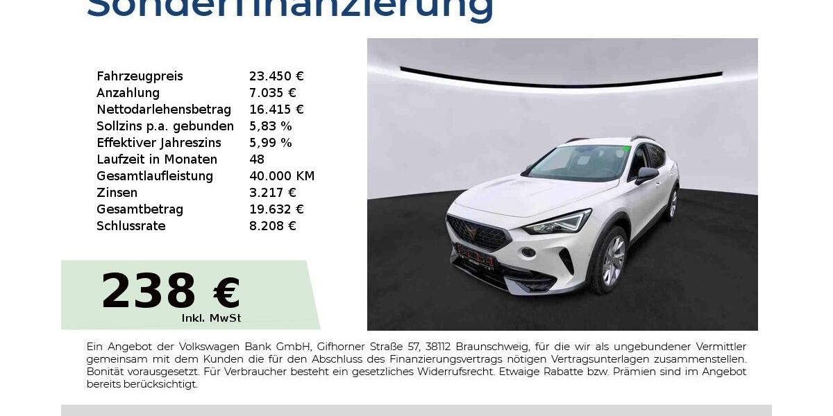 Cupra Formentor 29.450 km 23.450 &euro; Nürnberg 90431