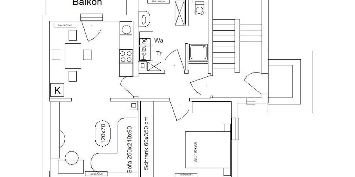 Etagenwohnung Nürnberg Eibach - 2 Zimmer, 54 m&sup2;, 700&euro; | Angebot:25833079