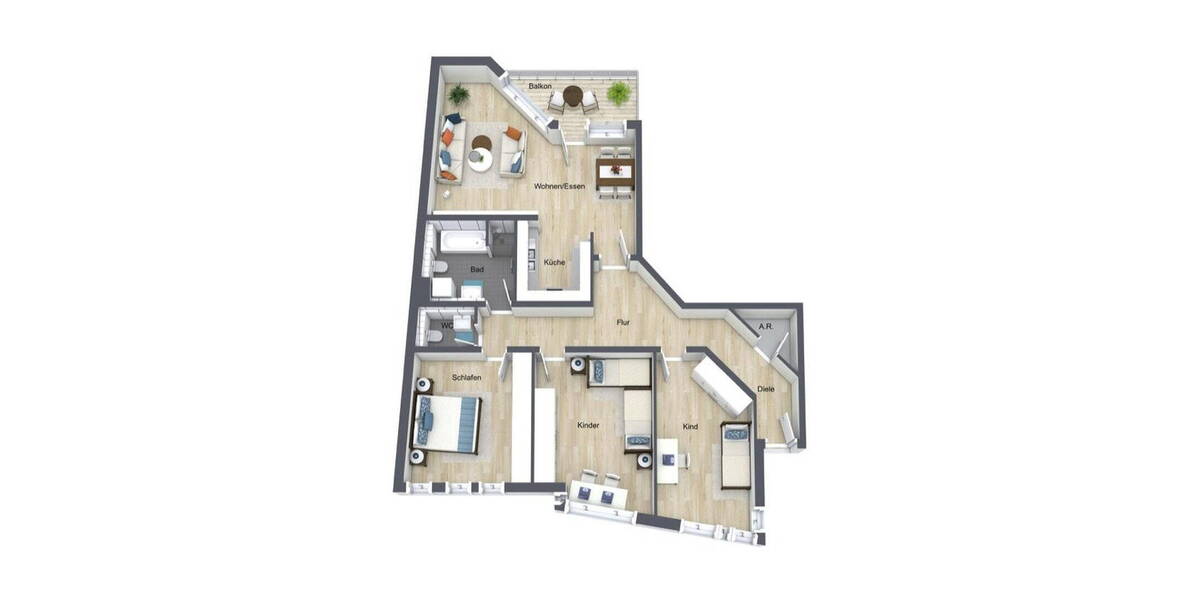 Etagenwohnung Fürth Nordstadt - 4 Zimmer, 106 m&sup2;, 357.000&euro; | Angebot:26388886