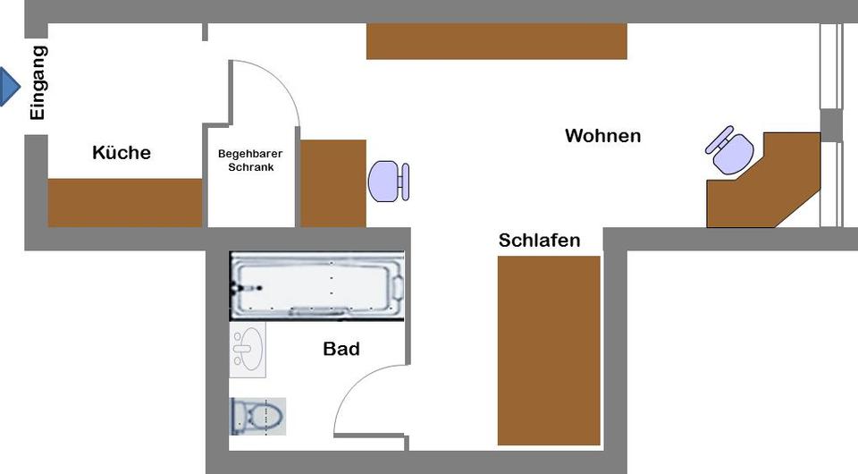 Etagenwohnung Erlangen Am Anger - 1 Zimmer, 29 m&sup2;, 145.000&euro; | Angebot:27222413