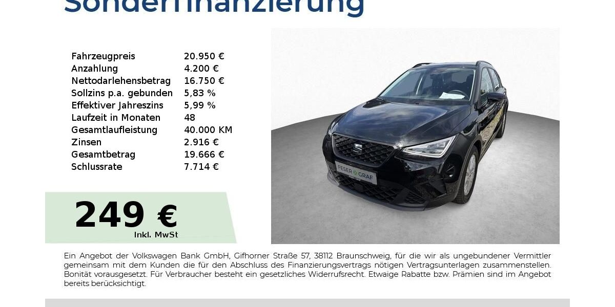 Seat Arona 8.350 km 20.950 &euro; Schwabach 91126