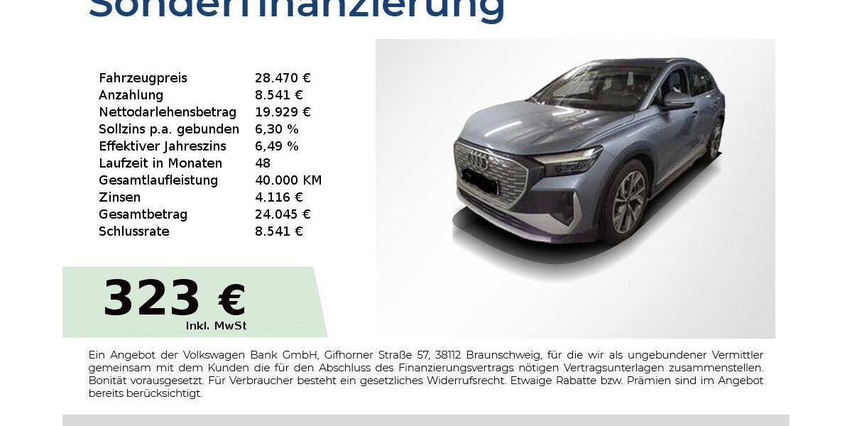 Audi Q4 e-tron 80.950 km 28.470 &euro; Höchstadt an der Aisch 91315