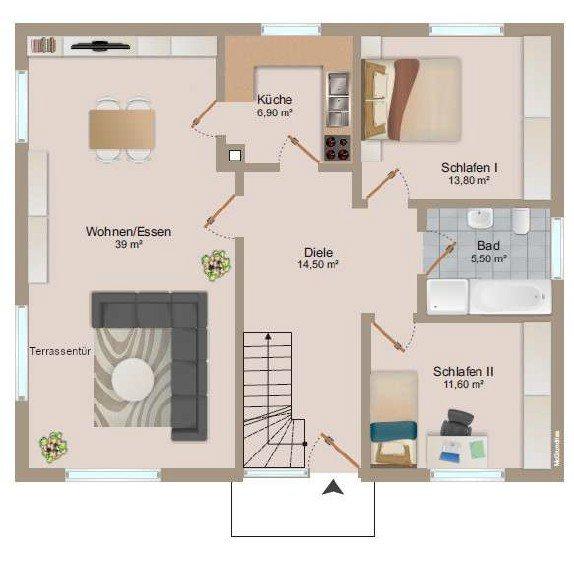 Bungalow Feucht - 3 Zimmer, 90 m&sup2;, 459.000&euro; | Angebot:26024893