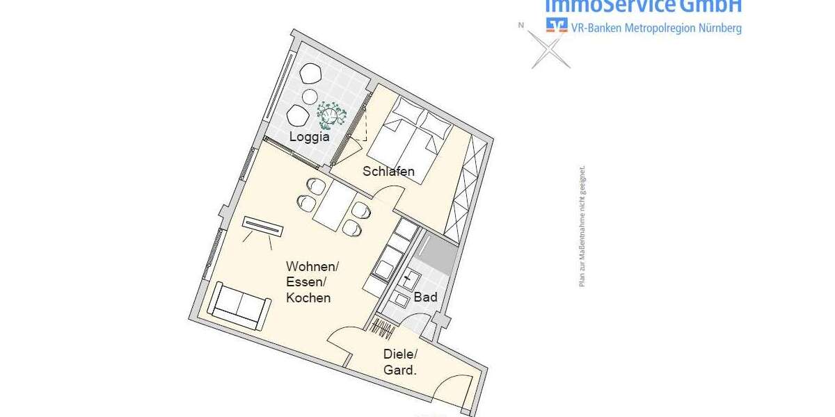 Etagenwohnung Nürnberg Herrnhütte - 2 Zimmer, 51 m&sup2;, 325.413&euro; | Angebot:18308967