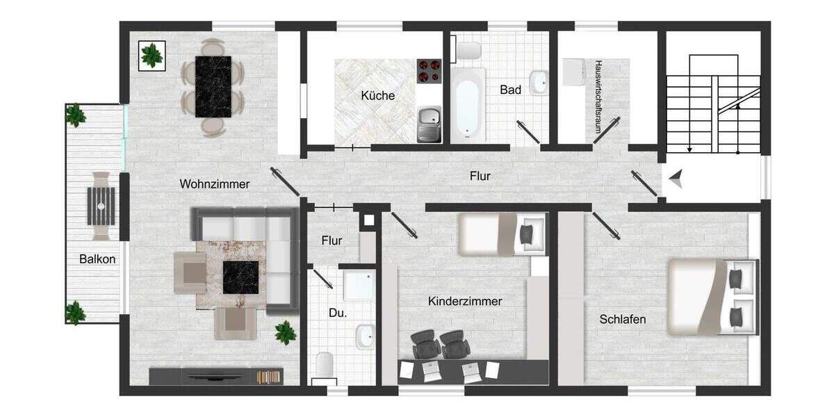 Etagenwohnung Herzogenaurach - 3 Zimmer, 102 m&sup2;, 398.000&euro; | Angebot:25704444