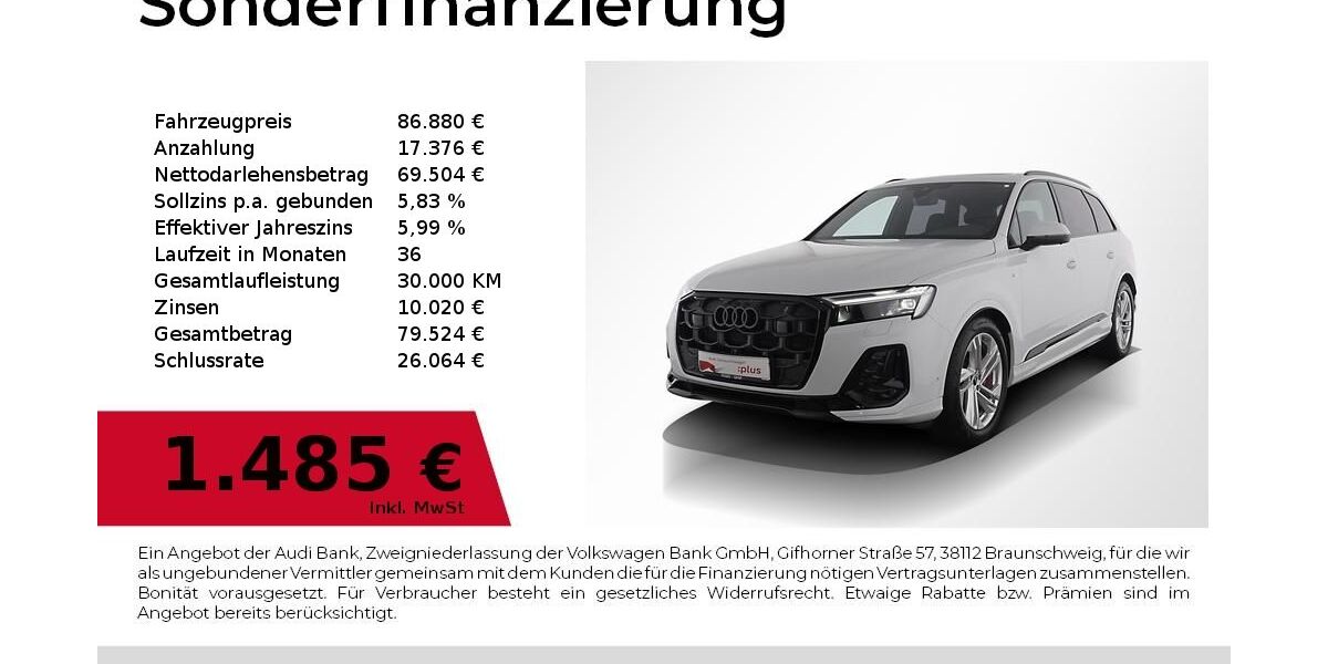 Audi Q7 9.100 km 83.880 &euro; Nürnberg 90441