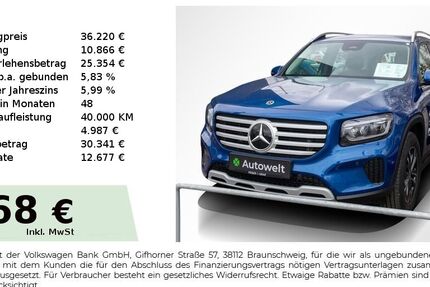 Mercedes-Benz GLB 200 27.450 km 36.220 &euro; Nürnberg 90431