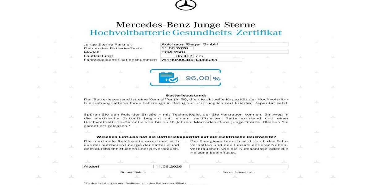 Mercedes-Benz EQA 35.493 km 33.990 &euro; Altdorf 90518