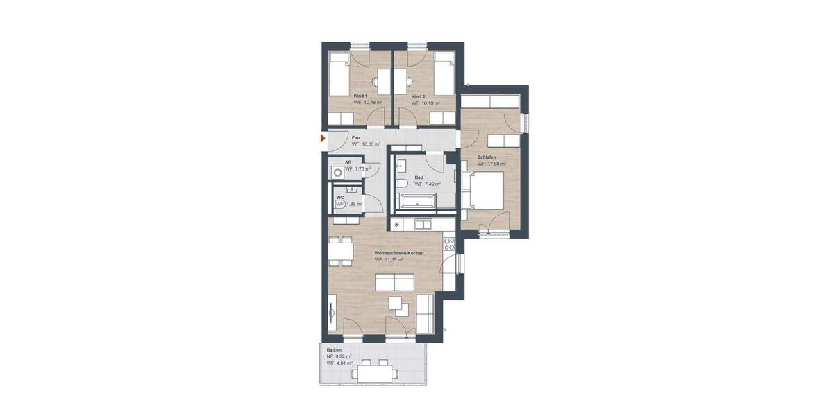 Etagenwohnung Röthenbach an der Pegnitz Röthenbach - 4 Zimmer, 95 m&sup2;, 544.350&euro; | Angebot:25864433