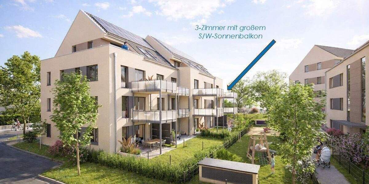 Etagenwohnung Nürnberg Großgründlach - 3 Zimmer, 79 m&sup2;, 514.645&euro; | Angebot:26016922