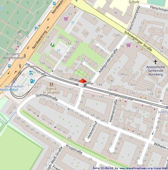 Etagenwohnung Nürnberg St Johannis - 2 Zimmer, 58 m&sup2;, 199.000&euro; | Angebot:25770718