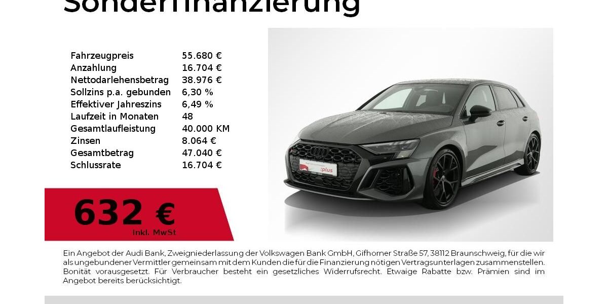 Audi RS3 43.500 km 55.680 &euro; Nürnberg 90411