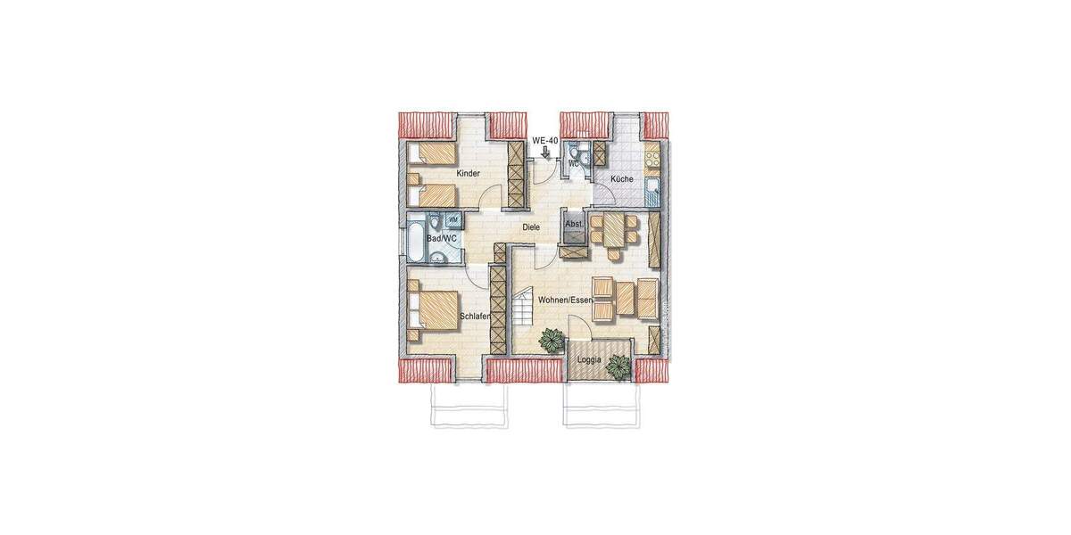 Etagenwohnung Roth - 3 Zimmer, 93 m&sup2;, 275.000&euro; | Angebot:25674302