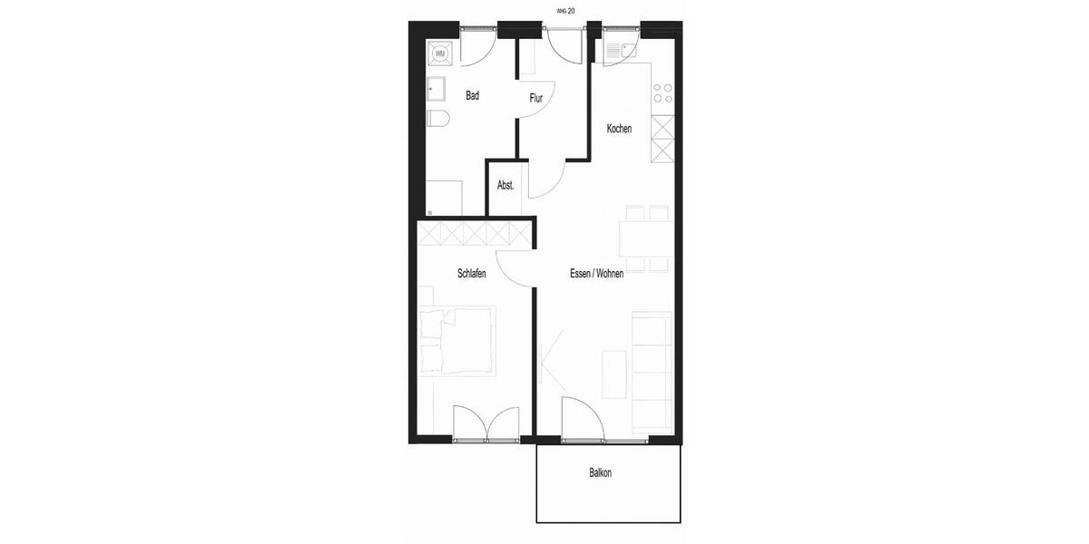 Etagenwohnung Neuendettelsau - 2 Zimmer, 65 m&sup2;, 710&euro; | Angebot:25415410