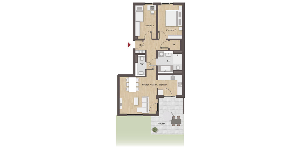 Etagenwohnung Nürnberg Laufamholz - 3 Zimmer, 82 m&sup2;, 581.420&euro; | Angebot:25970651