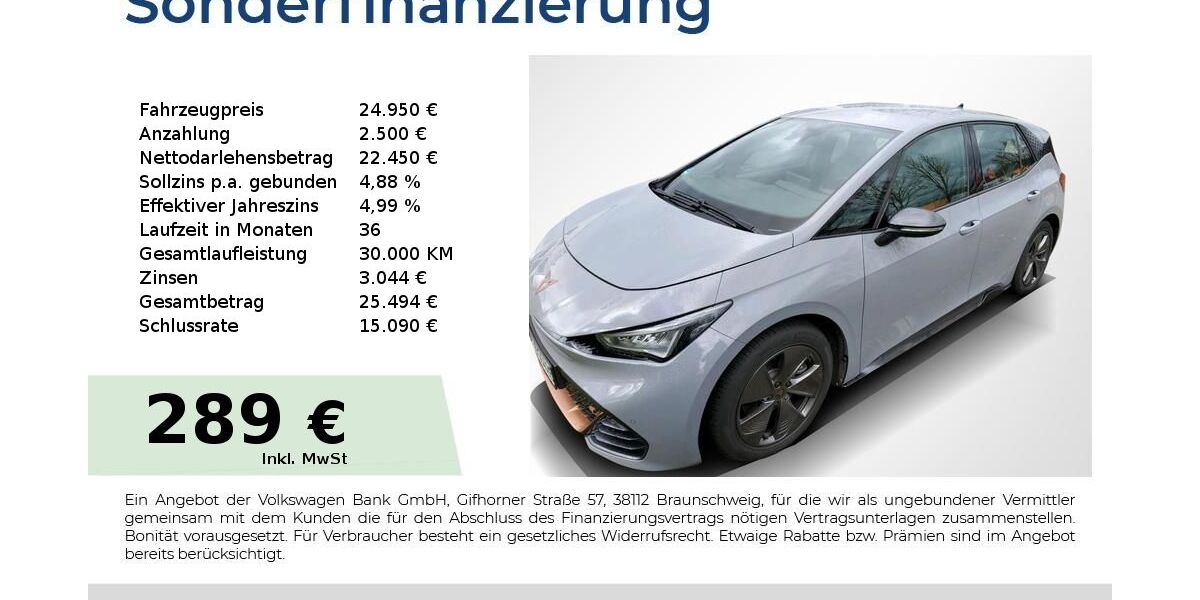 Cupra Born 21.350 km 24.950 &euro; Lauf an der Pegnitz 91207