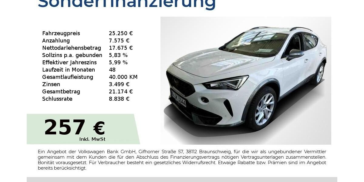Cupra Formentor 16.850 km 25.250 &euro; Nürnberg 90431