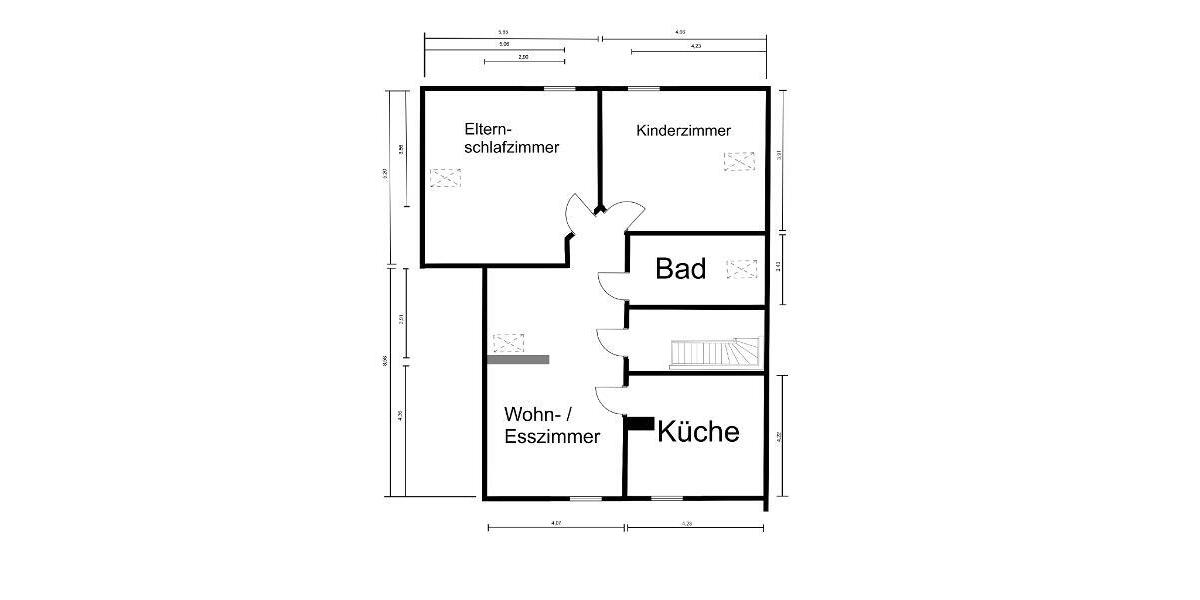 3 Zi. DG Wohnung mit Küche, Gartenmitbenutzung und Stellplatz - Etagenwohnung Weisendorf | Angebot:24351111