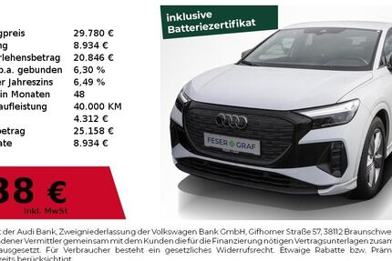 Audi Q4 e-tron 55.990 km 28.910 &euro; Höchstadt an der Aisch 91315