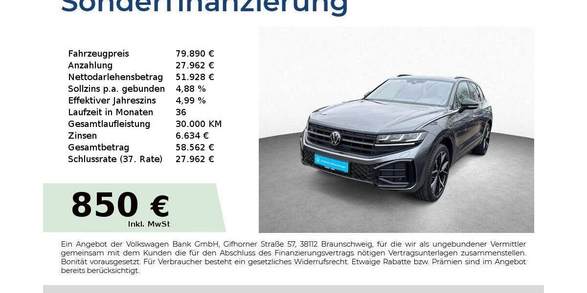 VW Touareg 17.999 km 79.890 &euro; Roth 91154