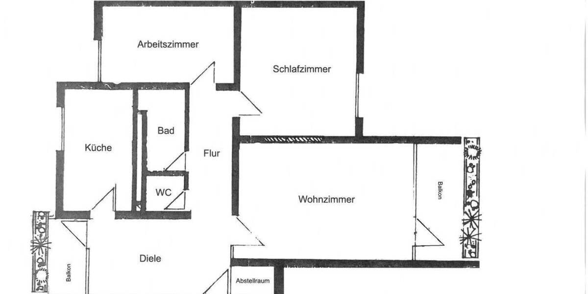 Etagenwohnung Nürnberg Großreuth b Schweinau - 3 Zimmer, 92 m&sup2;, 1.020&euro; | Angebot:25778206