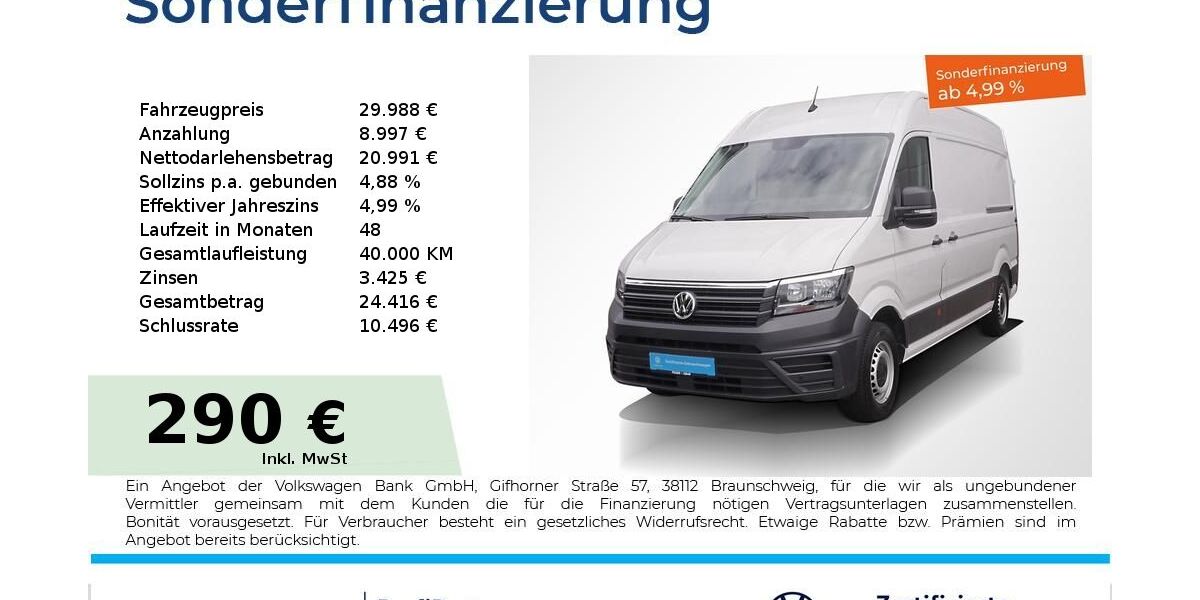 VW Crafter 94.350 km 29.393 &euro; Nürnberg 90441