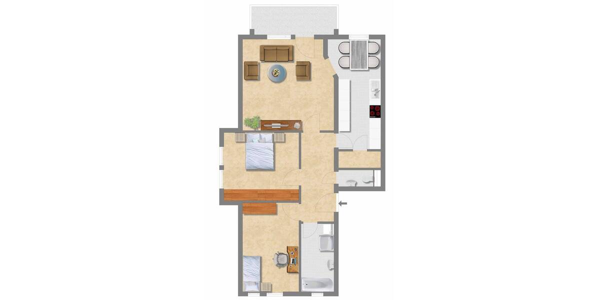 Etagenwohnung Zirndorf - 3 Zimmer, 87 m&sup2;, 349.000&euro; | Angebot:25697702