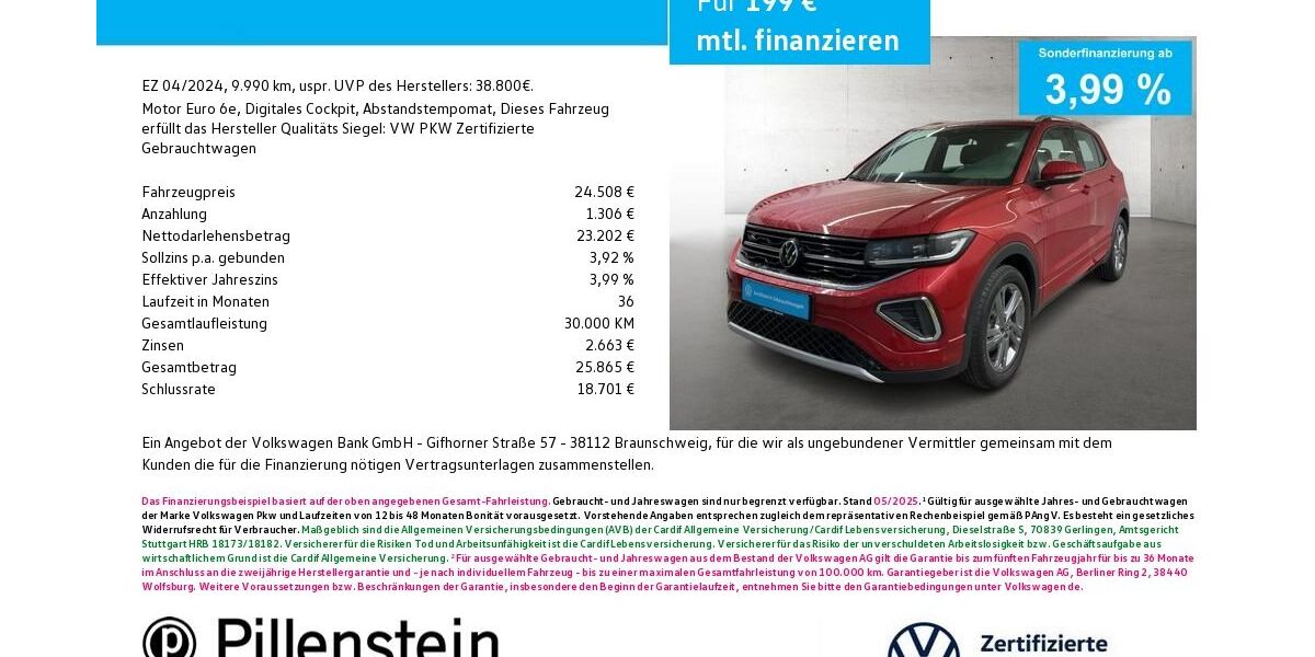 VW T-Cross 9.990 km 23.998 &euro; Neustadt/Aisch 91413
