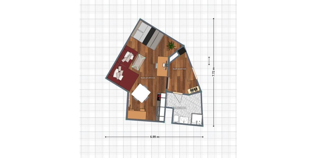 Etagenwohnung Nürnberg Gleißhammer - 1 Zimmer, 31 m&sup2;, 600&euro; | Angebot:26517638