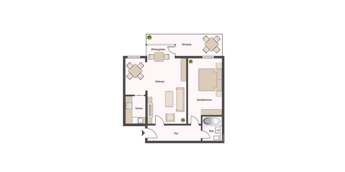 Etagenwohnung Fürth Innenstadt - 2 Zimmer, 62 m&sup2;, 219.000&euro; | Angebot:25695524