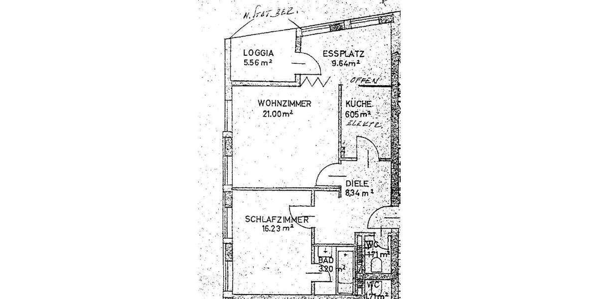 Etagenwohnung Nürnberg - 2 Zimmer, 67 m&sup2;, 790&euro; | Angebot:25079458