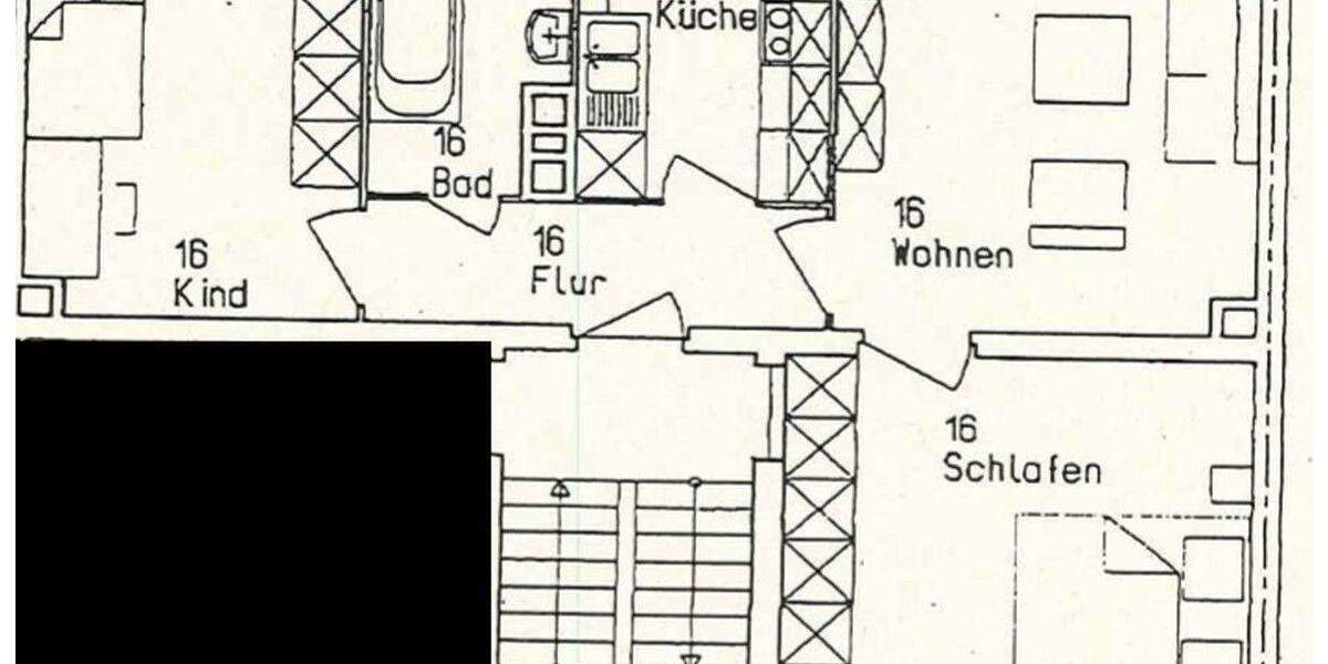 Etagenwohnung Nürnberg Steinbühl - 3 Zimmer, 60 m&sup2;, 265.000&euro; | Angebot:25724277