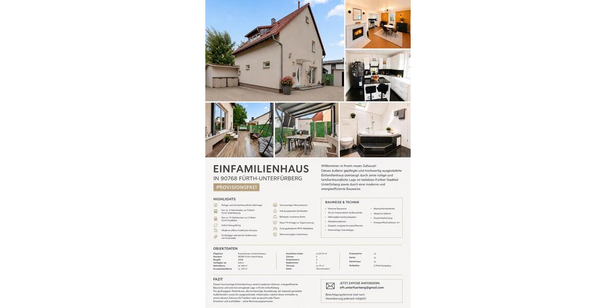 Einfamilienhaus Fürth Atzenhof - 5 Zimmer, 148 m&sup2;, 689.000&euro; | Angebot:26763475