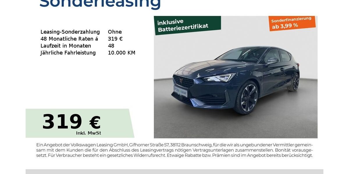 Cupra Leon 32.400 km 25.480 &euro; Fürth 90763
