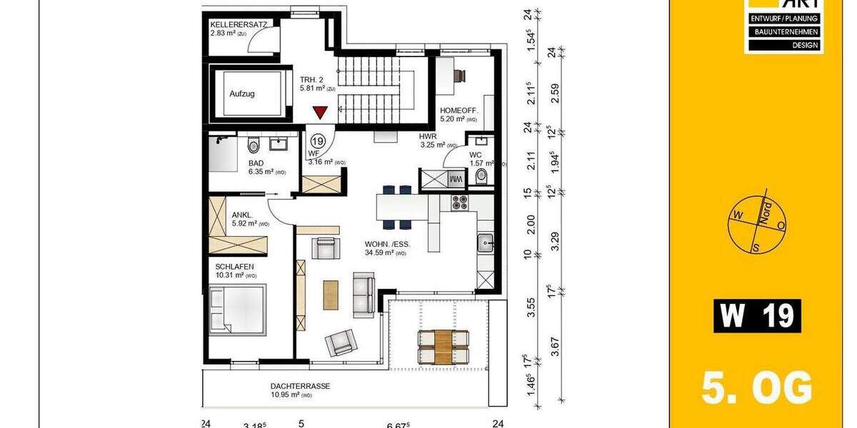 Etagenwohnung Fürth Südstadt - 3 Zimmer, 81 m&sup2;, 610.000&euro; | Angebot:25928805