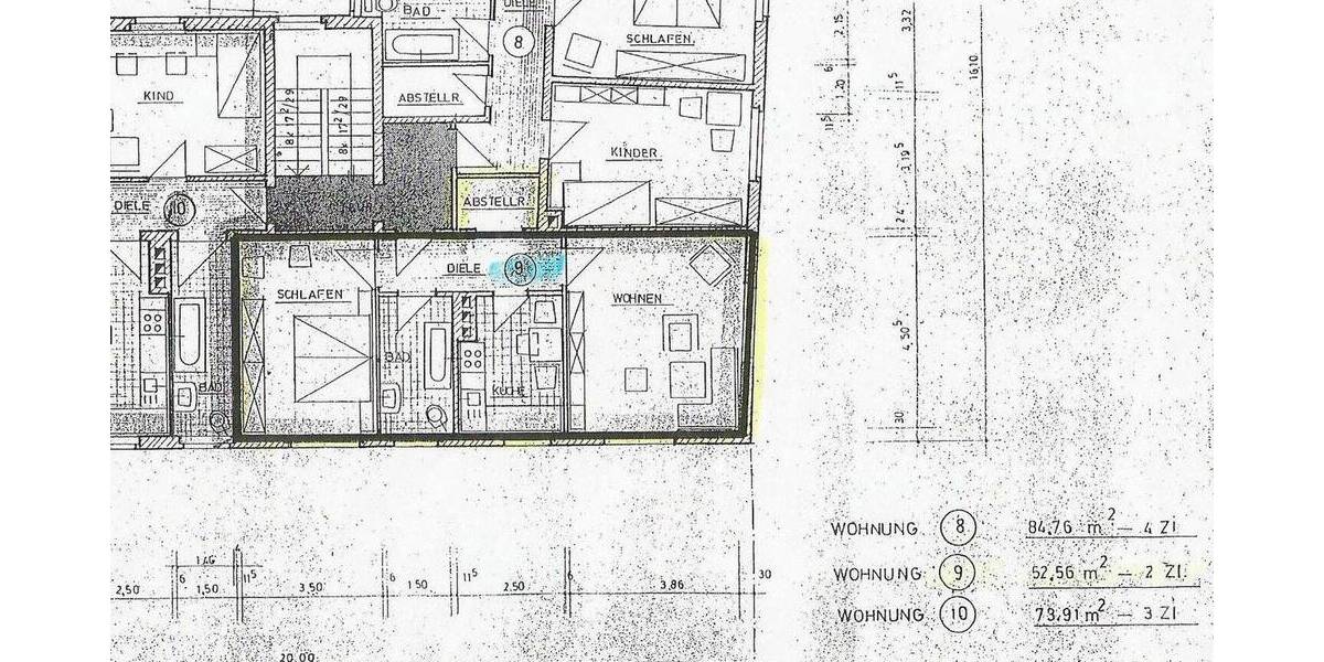 Etagenwohnung Nürnberg Steinbühl - 2 Zimmer, 52 m&sup2;, 179.000&euro; | Angebot:26037059