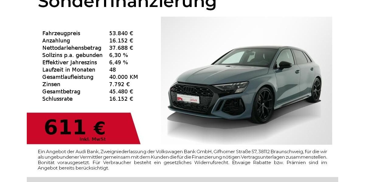 Audi RS3 35.200 km 53.840 &euro; Nürnberg 90411