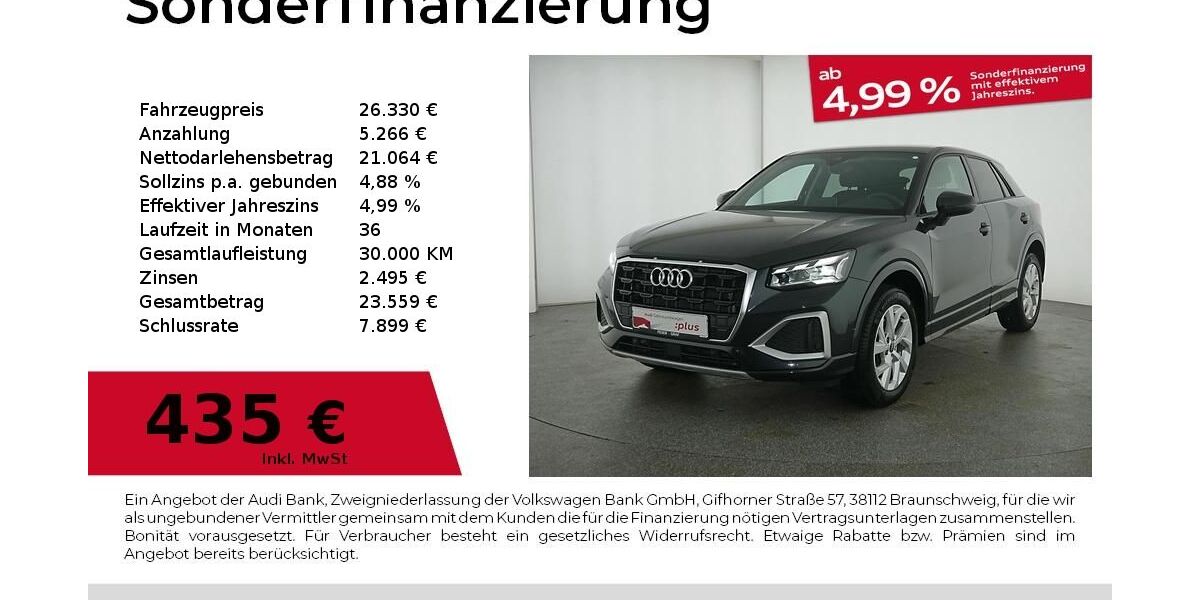 Audi Q2 47.644 km 26.330 &euro; Nürnberg 90441