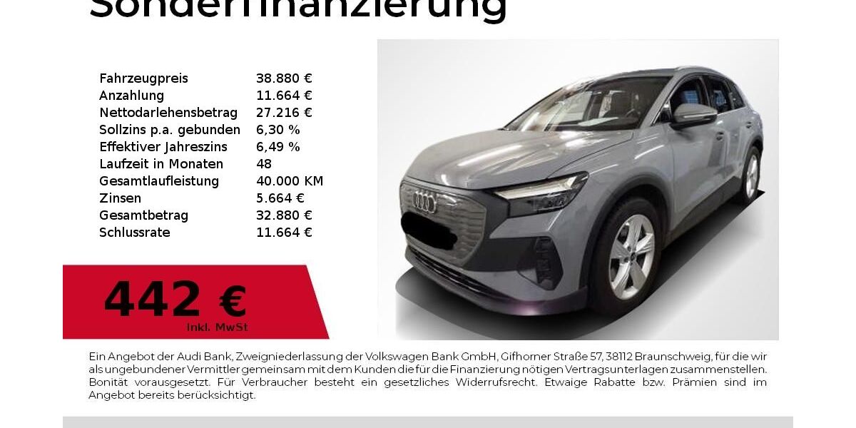 Audi Q4 e-tron 30.400 km 38.880 &euro; Höchstadt an der Aisch 91315