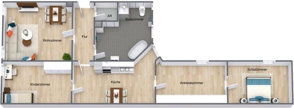 Etagenwohnung Nürnberg Sankt Leonhard - 4 Zimmer, 105 m&sup2;, 369.000&euro; | Angebot:26223967